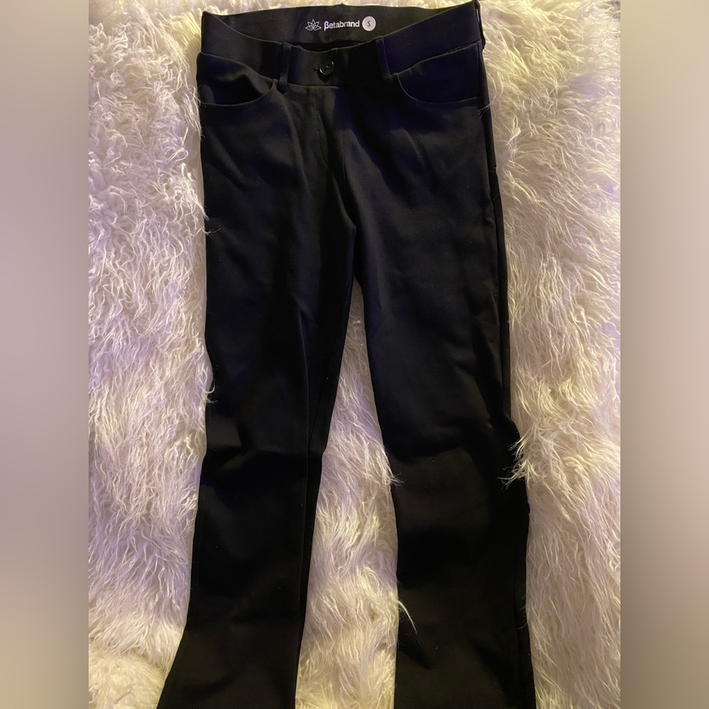 BETABRAND Black Stretch Pants Size Small